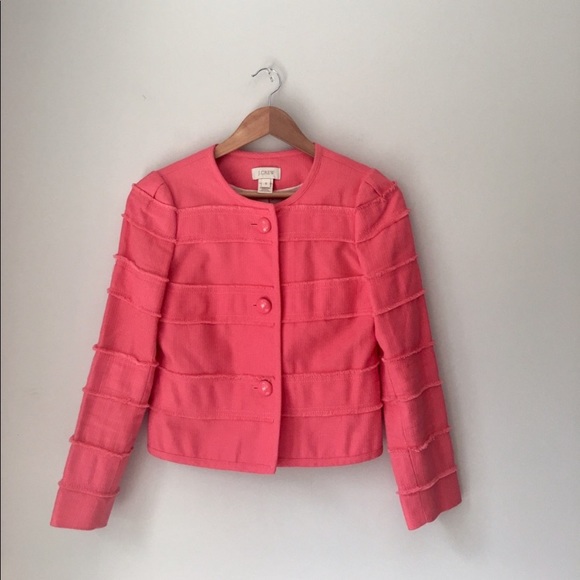 Jcrew coral cropped jacket - Picture 2 of 5
